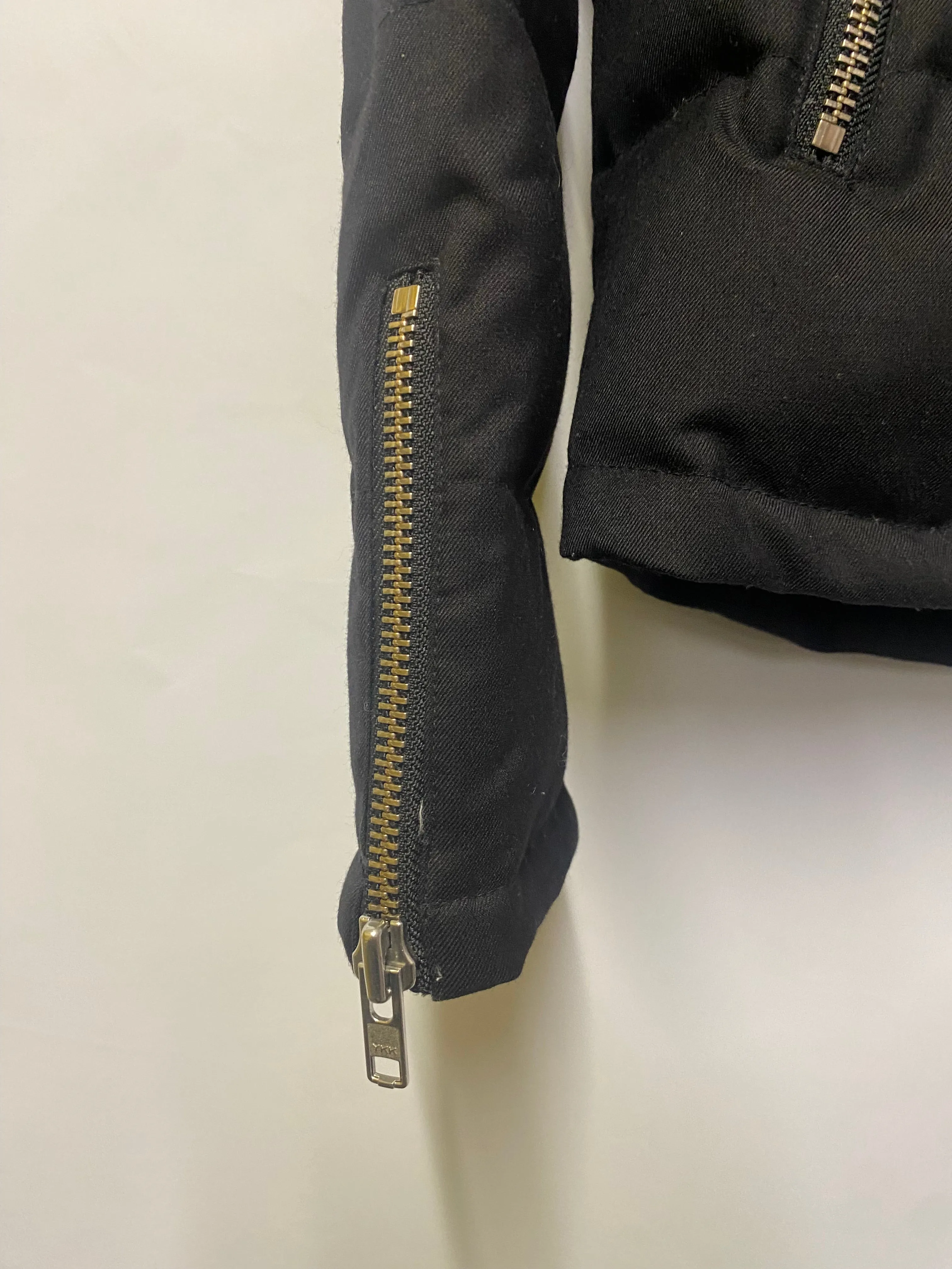 The Kooples Black Down Filled Coat Western Style Yoke Detail XS