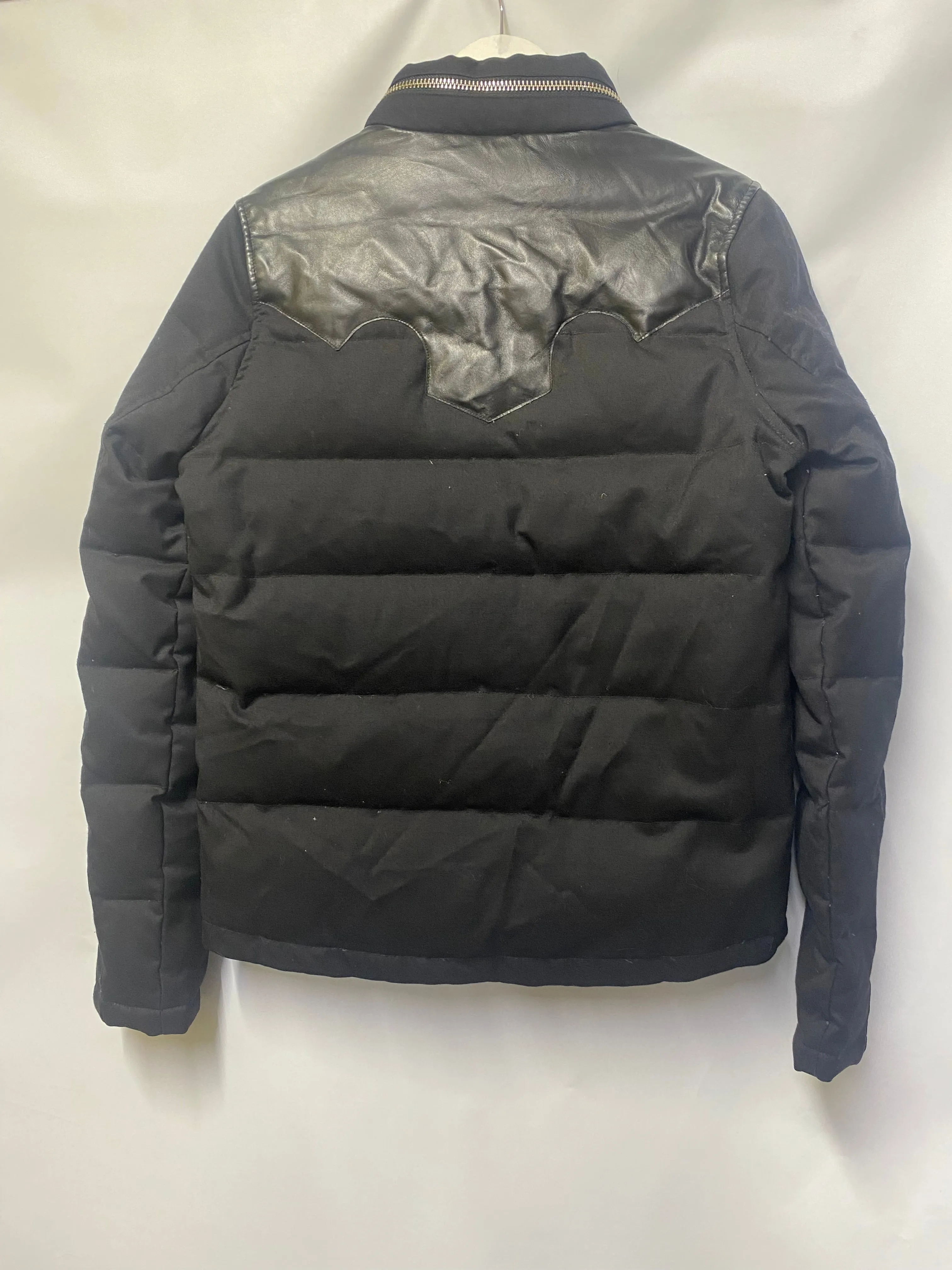 The Kooples Black Down Filled Coat Western Style Yoke Detail XS