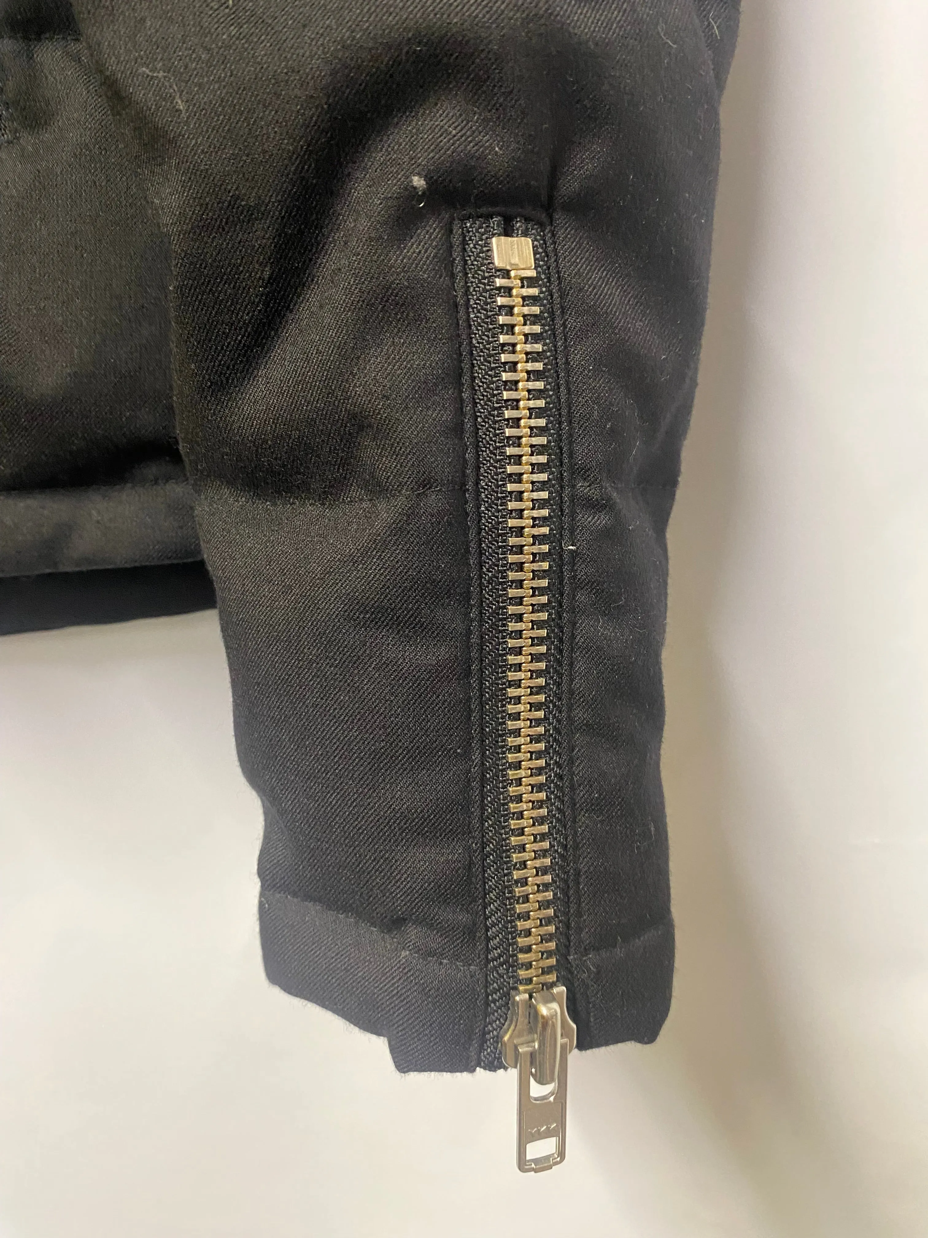 The Kooples Black Down Filled Coat Western Style Yoke Detail XS