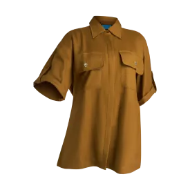 THE STROMBUS BLOUSE-SEPIA