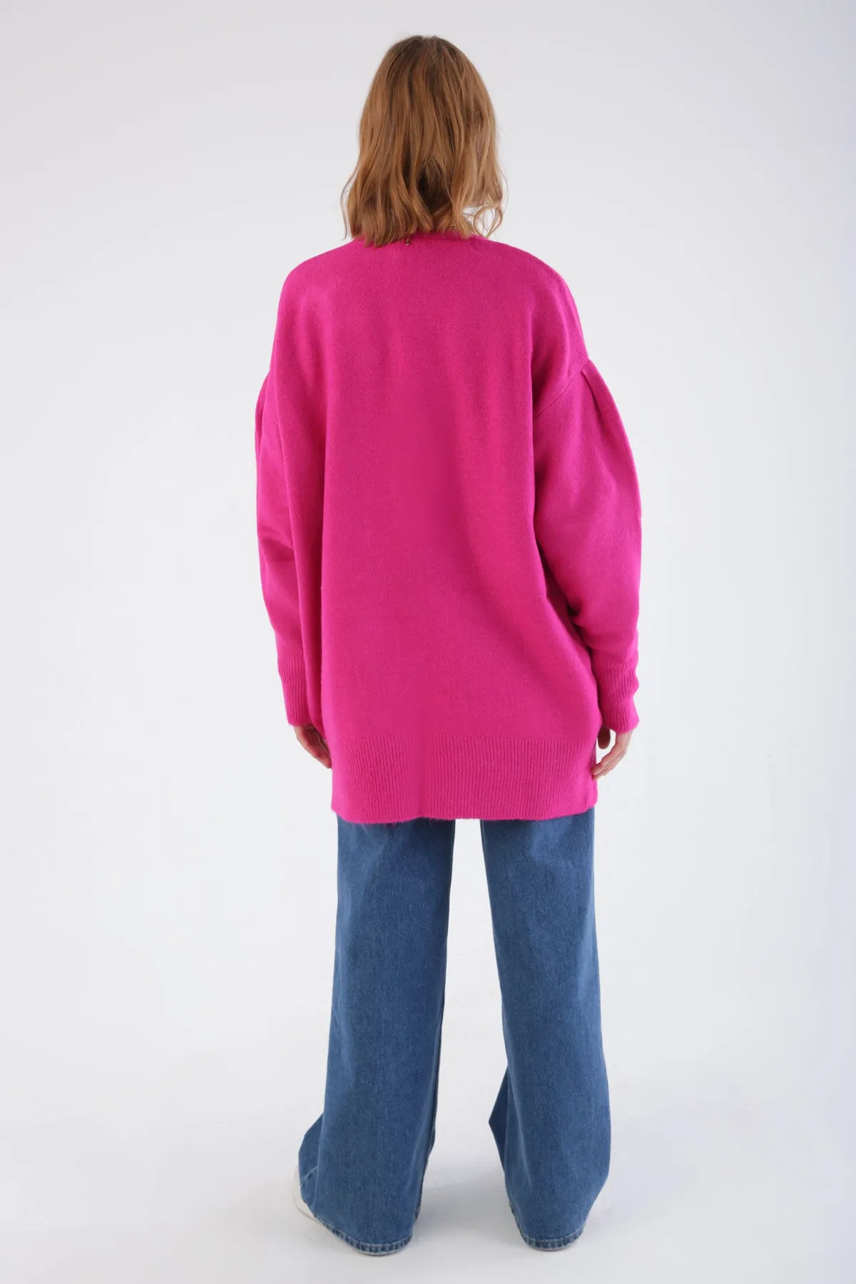 TLD Women Allday Fuchsia Heart Buttoned Knit Cardigan - Zwickau