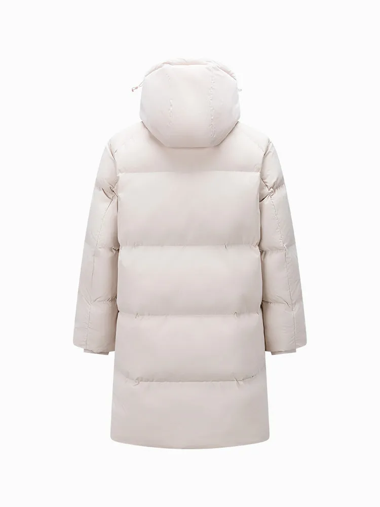 Unisex long thick down jacket