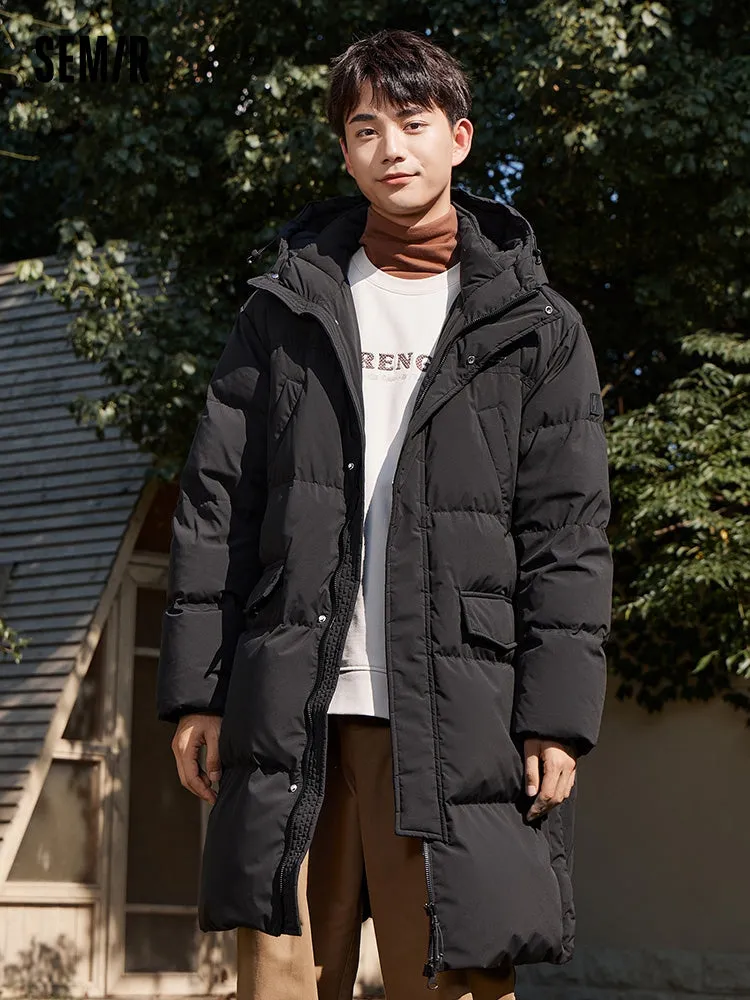 Unisex long thick down jacket