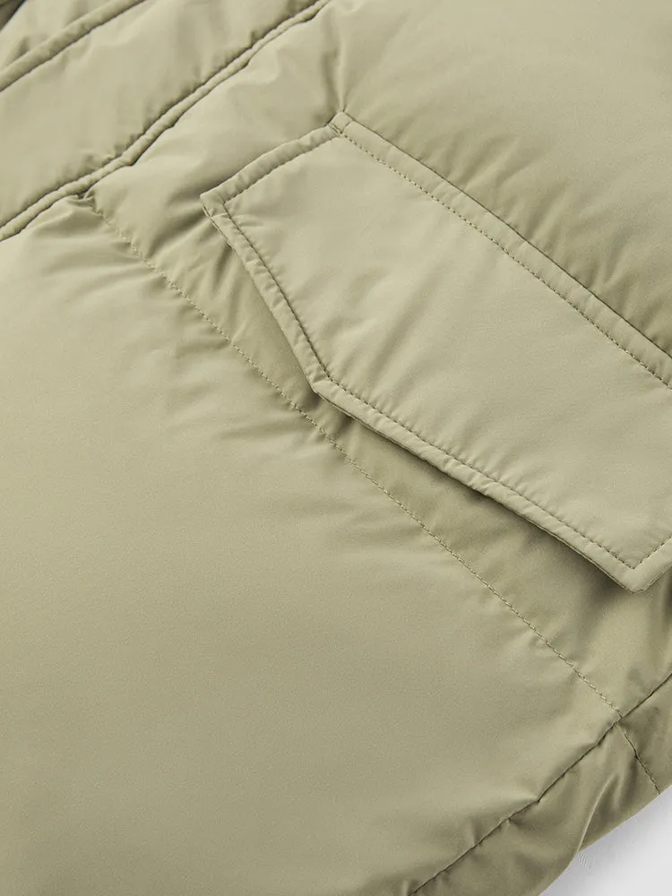 Unisex long thick down jacket