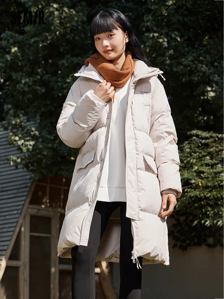Unisex long thick down jacket