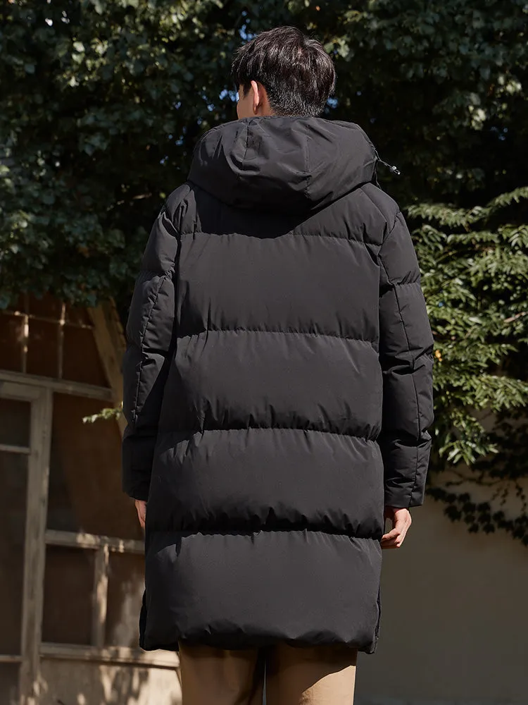 Unisex long thick down jacket