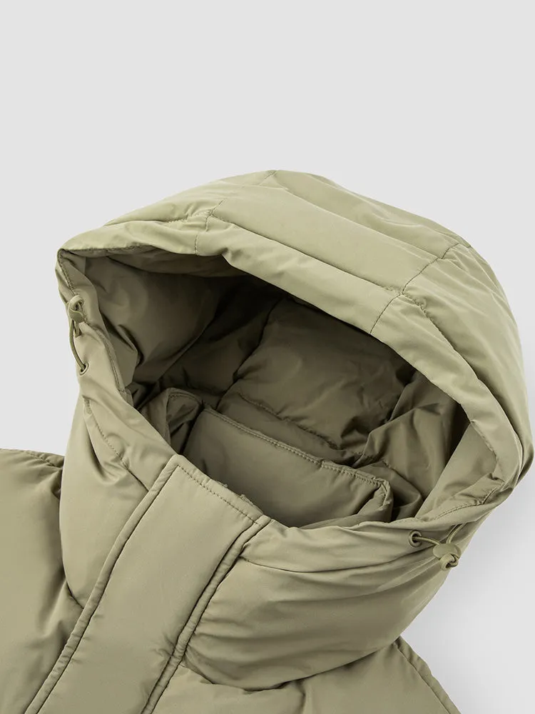 Unisex long thick down jacket