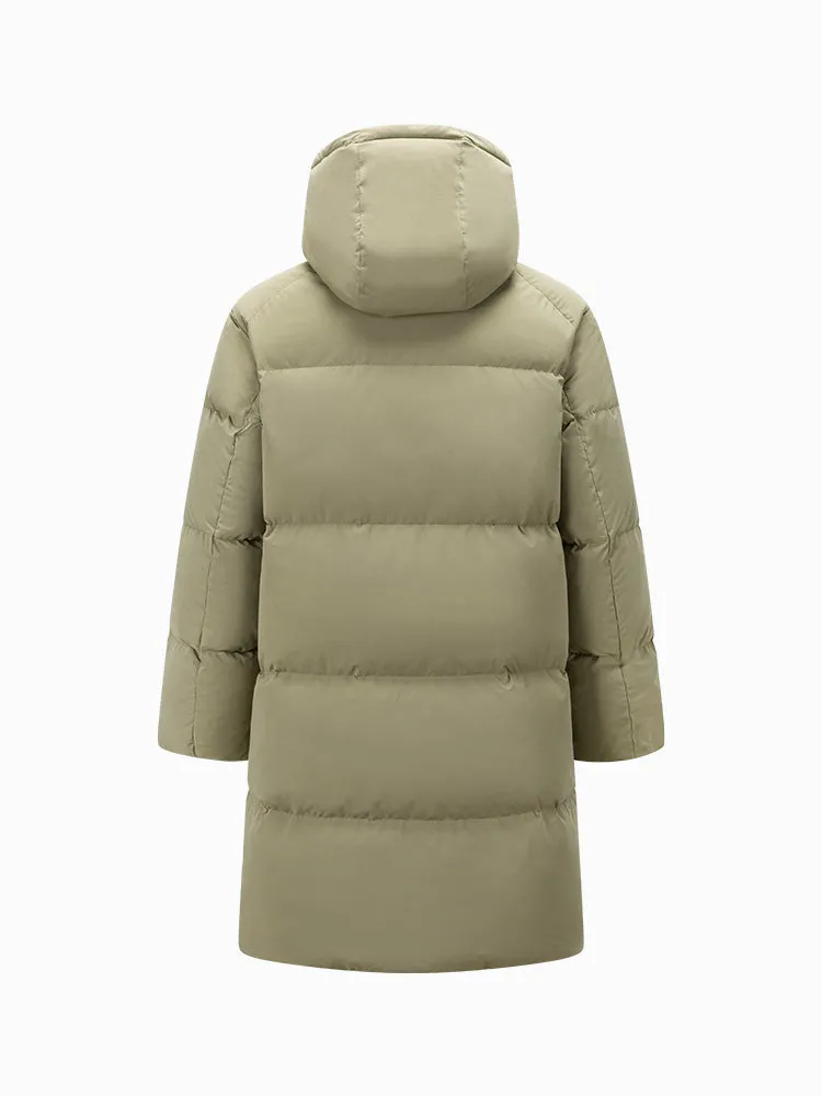 Unisex long thick down jacket