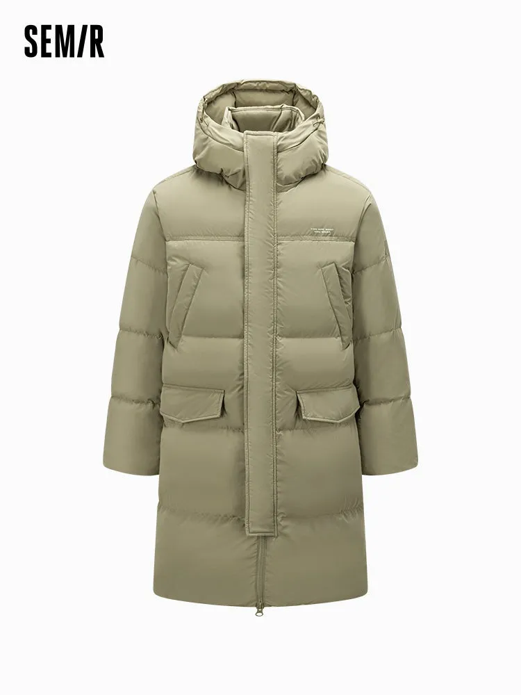 Unisex long thick down jacket