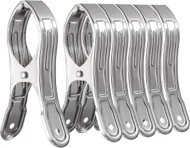 WEBI Beach Towel Clips - 6 Pack 4.7 Inch Pool Cover Clips and Chair Clamps for Above Ground Pools, Cruises, Boats, Blankets and Quilts