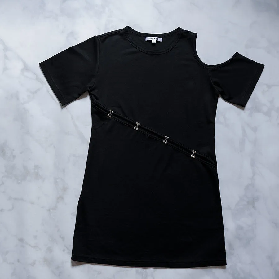 Winter Melon Waist Cutout T-Shirt Dress