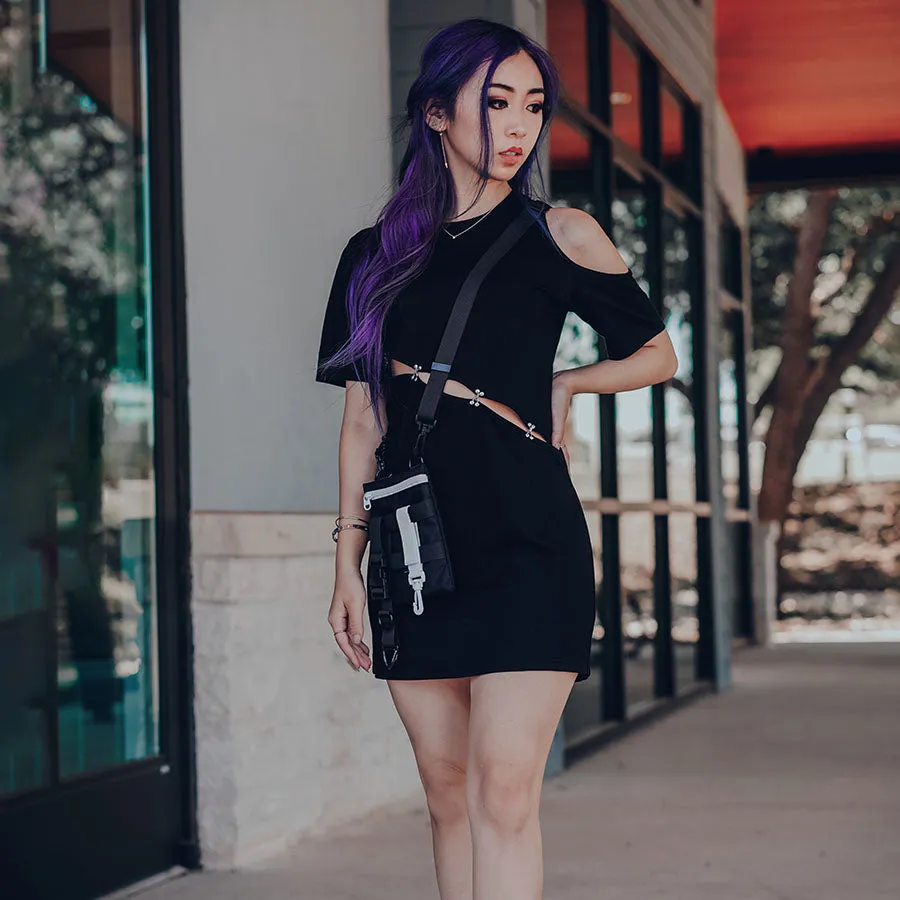 Winter Melon Waist Cutout T-Shirt Dress