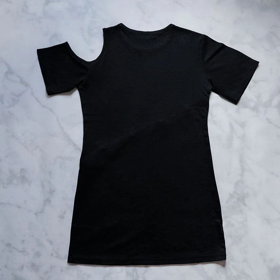 Winter Melon Waist Cutout T-Shirt Dress