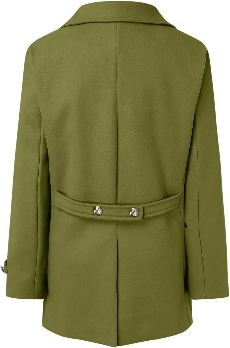 Women's Elegant Blazers Single Breasted Coat 2024 Winter Mid Woolen Overcoat Work Office Pea Jackets Overcoats