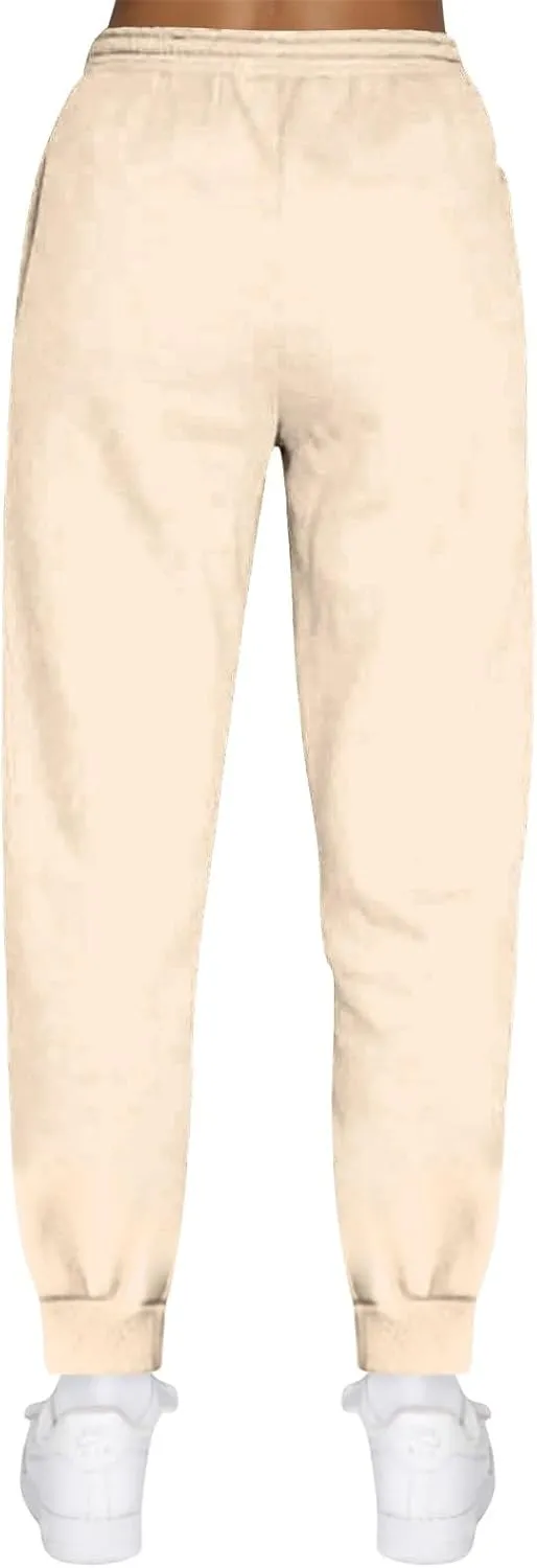 Womens Sweatpants Baggy Drawstring Plus Size Joggers Cinch Bottom Fleece Sweatpants Casual Athletic Joggers with Pockets