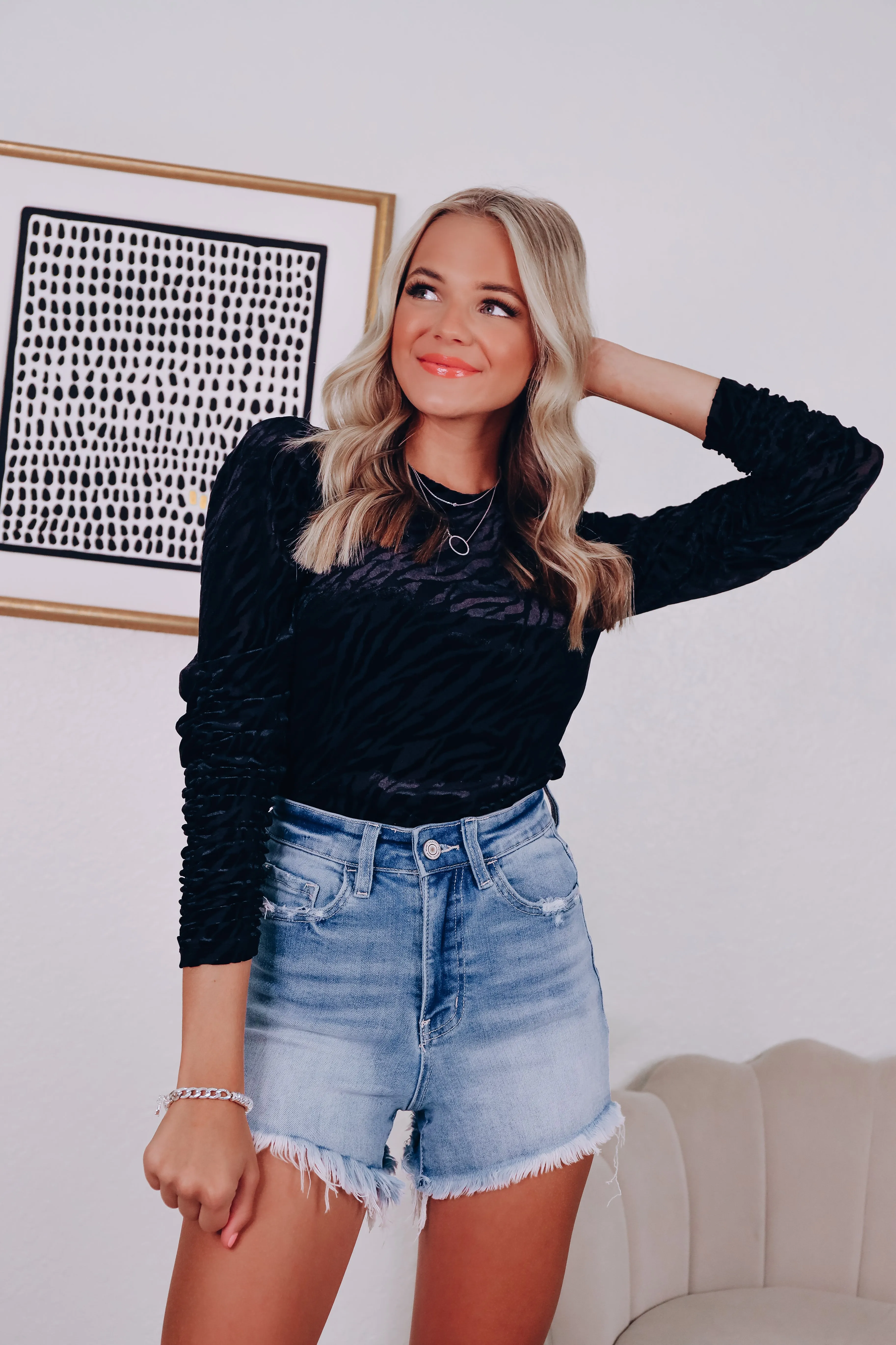 Zany Zebra Mesh Crop Top - Black